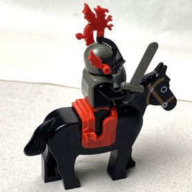 LEGO Black Knight 6009 Castle Complete Except Brown Lance Replaced w/Black Lance