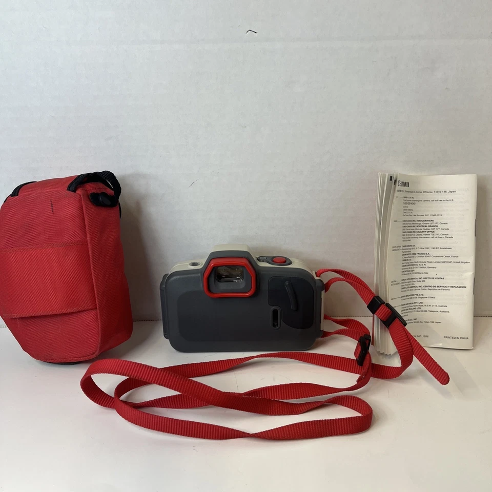 Canon Sure Shot WP-1 35mm Waterproof Film Camera W/Case & Manual Tested Working - Image 4 of 4