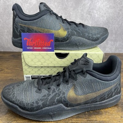 Nike Mamba Rage Gold Stars Size 12 908972-099 Men’s Basketball Sneakers  Black OG 887230143086|