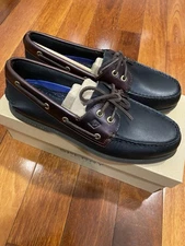 Sperry Top-Slider Black/Amaretto 2-Eye Boat Shoe Men’s 9.5 - Brand New With Box