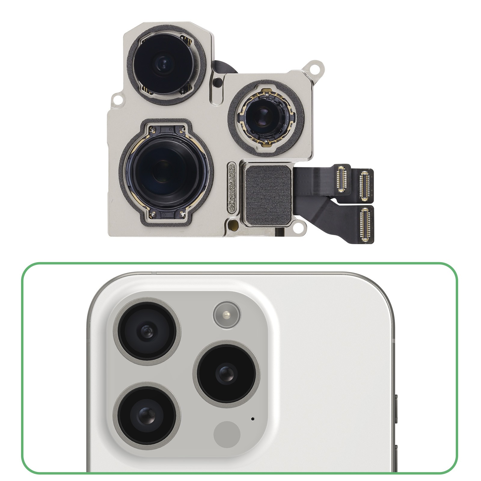 Module caméra Relife pour iPhone 15 Pro stabilisation optique préservée - 3