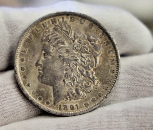 1891 US Morgan Silver Dollar $1 Nice XF (Toned)
