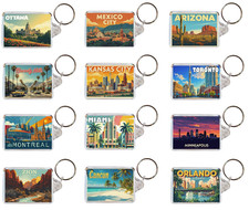 Various Canada/Mexico/USA - Fun Double Sided Keyring Gift/Present/Souvenir