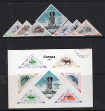 Lundy Is  1955 Millenary (Horses) set MNH + 1961 Europa m/sheet used