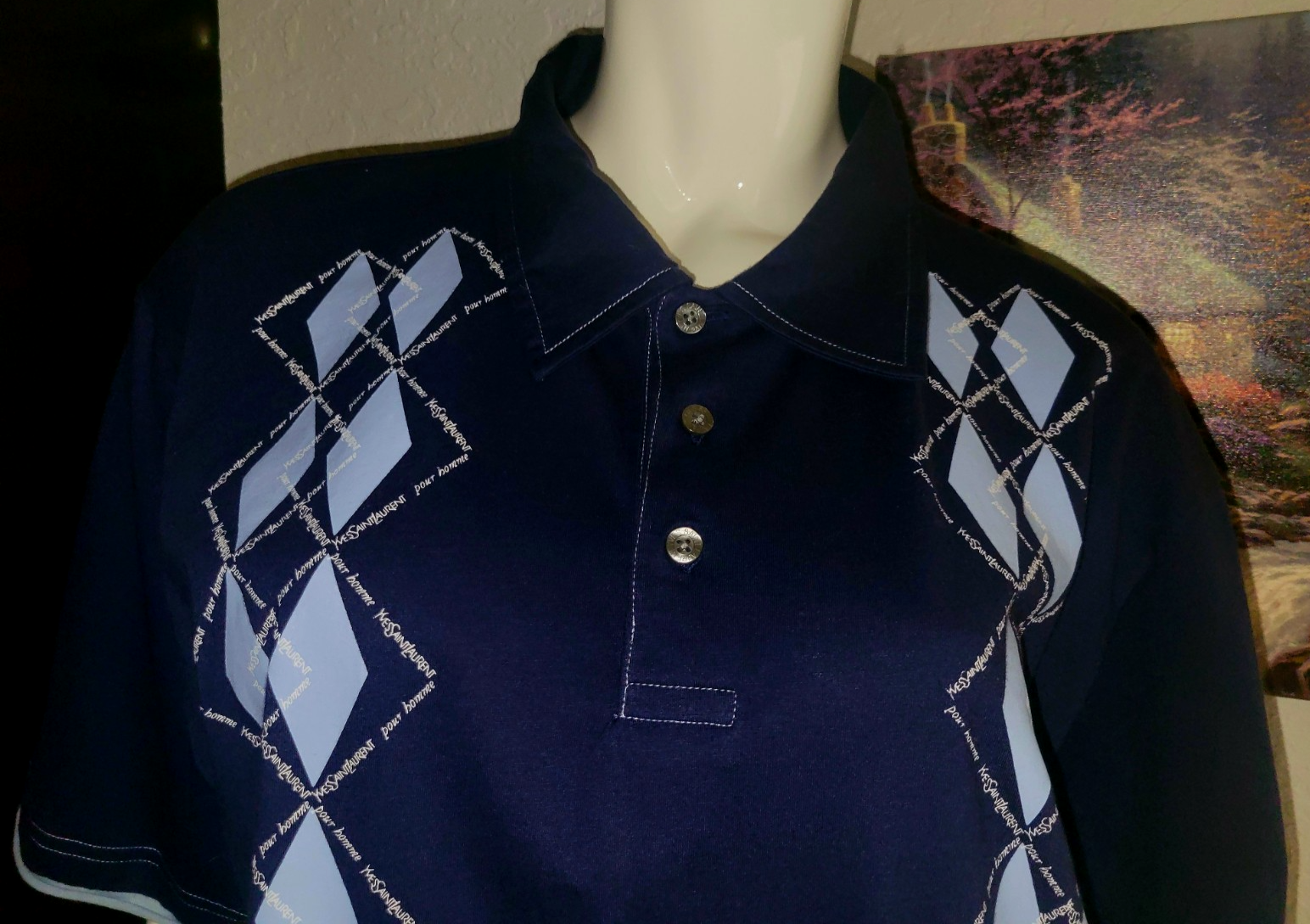 Polo Yves Saint Laurent Argile Logo 2XL YSL Uomo XXL