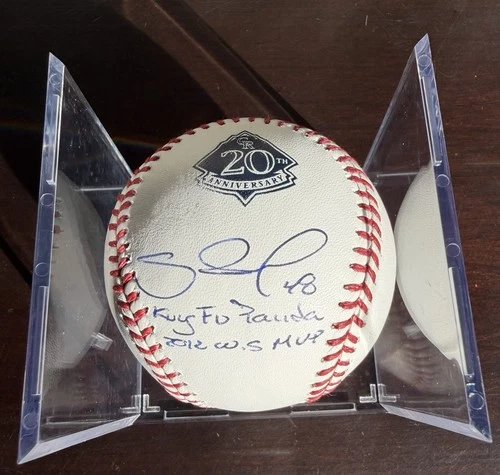 Rare Triple Inscription Pablo Sandoval Autograph 2012 WS MVP Signed Baseball