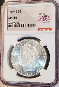 * 1879 S * NGC MS65 BLAZING ICY WHITE GEM! GORGEOUS PQ MORGAN SILVER DOLLAR #003