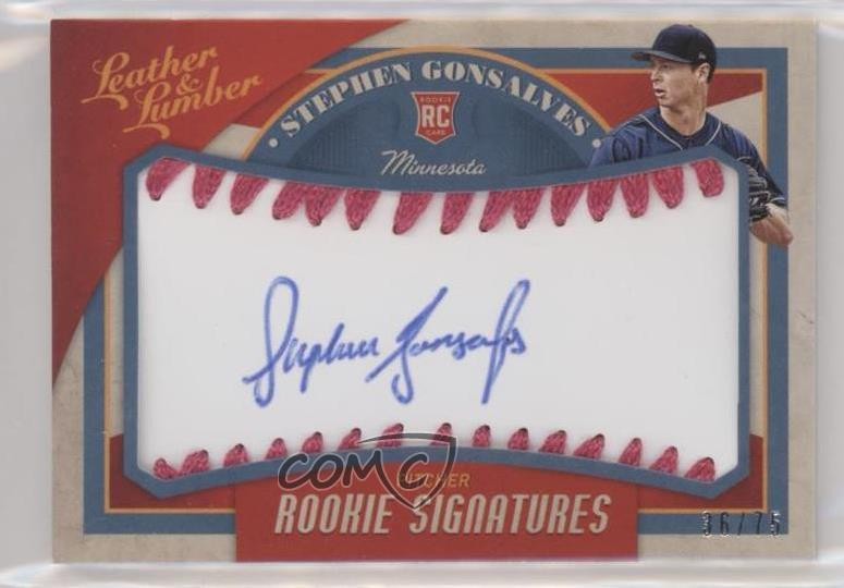 2019 Panini Leather & Lumber 36/75 Stephen Gonsalves #110 Auto RC a8r