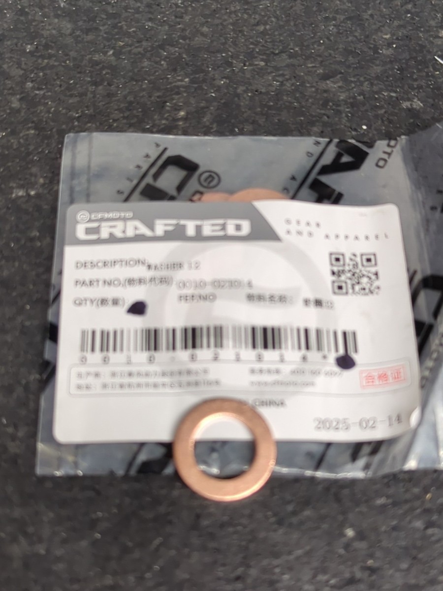 1)~CFMoto 12mm Copper Washer Zforce Uforce Cforce 400 500 600 800