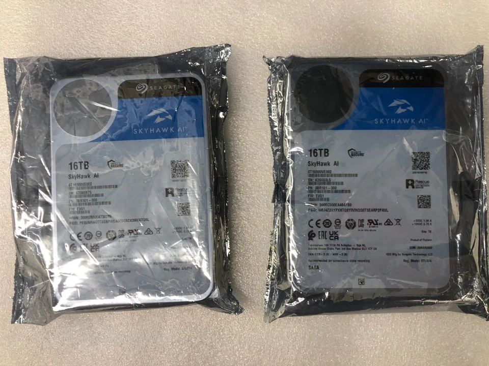 Seagate SKYHAWK AI 16TB SATA 6.0Gb/s Internal Hard Drive ST16000VE002 New Sealed - Image 3 of 4