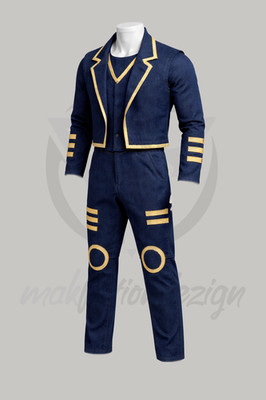 Nate Grey Inspired Superhero Denim Cosplay Costume   Custom Fit   All Sizes