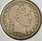 1910-D Barber Quarter in Fine+ Condition- 90% Silver -