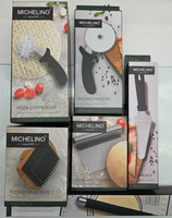 Mega Michelino Pizza Set 6-Tlg Mit Pizzaschneider Pizzaheber Teigroller BüRste