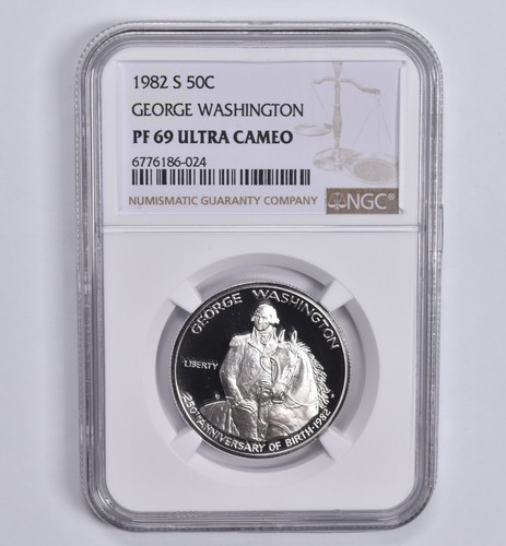 PF69 1982-S George Washington Commemorative Half Dollar NGC Brown Lbl *6765