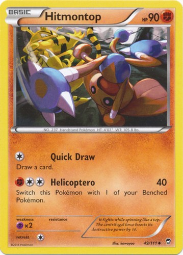 Hitmontop - 49/111 - Uncommon - Heavily Played