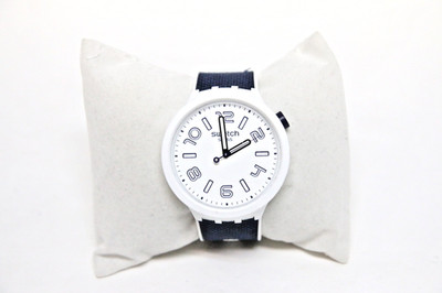 Swatch White Silicone Band 41mm Swiss Made Watch SR1130SW