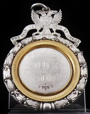 Perth Scottish Provincial Sterling Silver English DUX Medal, 1907 Antique