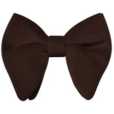 Branduce Velvet Bow Ties for Men Oversize Pre-tie Bowtie Tuxedo Bowties Coffee