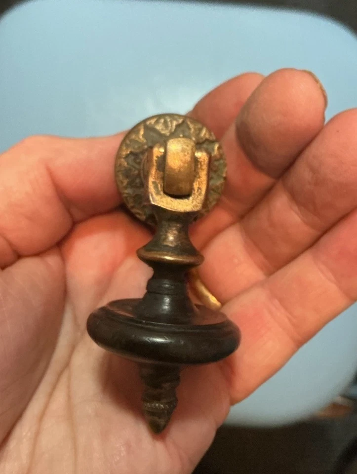 RARO TIRÓN VICTORIANO ANTIGUO LÁGRIMA NEGRO EBONIZADO PRECIO POR TIRÓN ¡HERMOSO! Foto 4 de 4