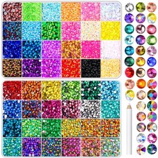 48000Pcs Resin Jelly Rhinestones for Crafting, Bedazzler Kit with Flatback Ge...