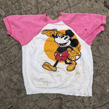 VTG 60s 70s Walt Disney Mickey Mouse Raglan Sweatshirt