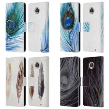 OFFICIAL MAI AUTUMN FEATHERS LEATHER BOOK WALLET CASE COVER FOR MOTOROLA PHONES
