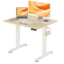 Electric Height Adjustable Stand Up Desk, 35x20 Inches Sit Stand Desk for Hom...