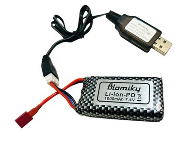 Blomiky- Li-ion-PO ( 1000mAh 7.4V ) Model : LJ-074 1000 - Input : DC 5V 2A