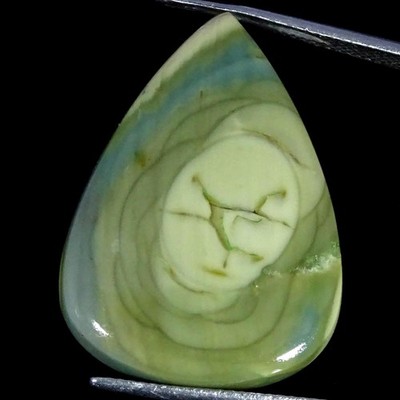 21.80Cts RARE Natural Imperial Jasper Pear Cabochon Gemstone 21X29X5MM