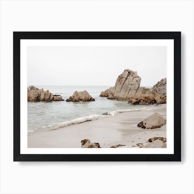 Coastal Sandy Shore Kunstdruck gerahmt Wandbild Poster Leinwanddruck Bild