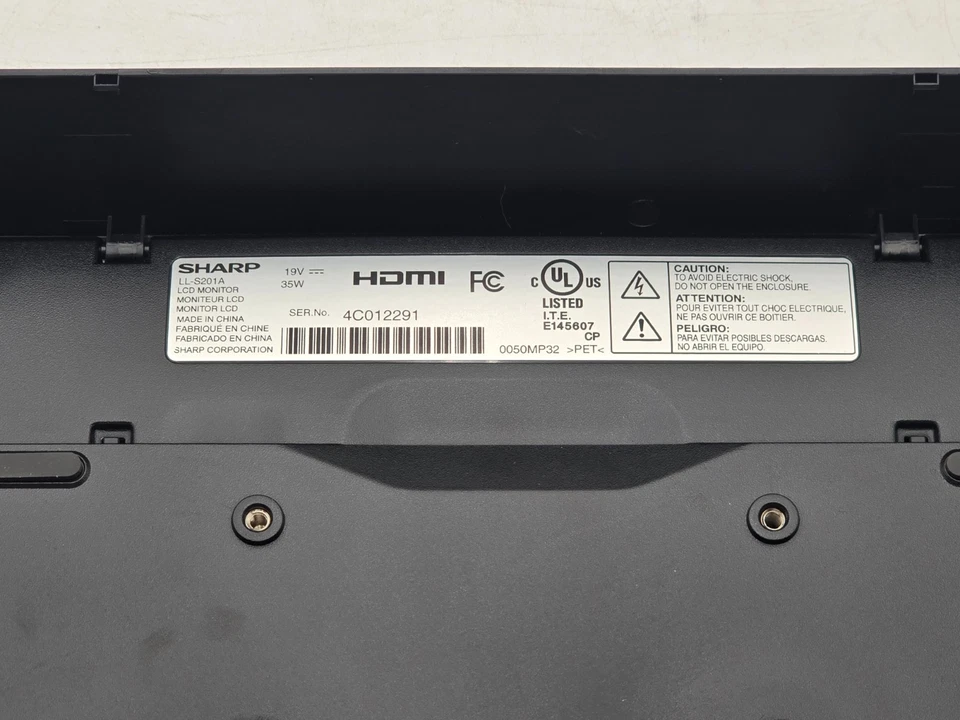 SHARP LL-S201A 20" Widescreen Multi-Touch LED LCD Monitor - 1080p - Tested C4F3 - Image 3 of 3