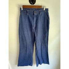 Vintage Sears High Waisted Wide Leg Jeans Medium Wash Denim 70s Retro 28x27