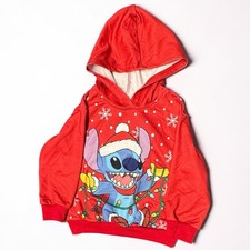 Disney Stitch Christmas Hoodie PatPat Licensed Toddler 2Y 3-4Y Red Sweatshirt