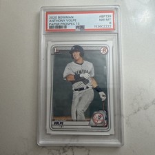 2020 Bowman 1st Paper Prospects Anthony Volpe #BP-139 New York Yankees PSA 8