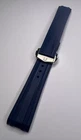 Omega 20mm x 18mm CVZ015753 Blue Rubber Band Strap 94521883 Deployant Clasp OEM