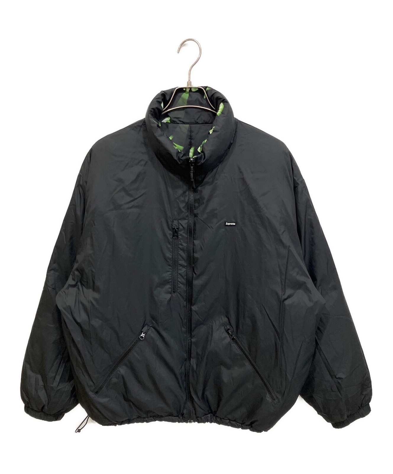 SUPREME Watches Reversible Puffy Jacket Size: L Black x green Men image 4