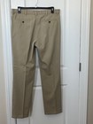 St Johns Bay Men's Chino Tan/Khaki Pleated Easy Care Pants ~ 36x34 Actual 36x33 — photo 2