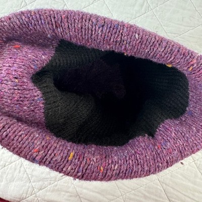 VTG! Knit Outerwear Purple Wool Blend Fair Isle Beanie Hat‎ Made in USA Nordic VTG! Knit Outerwear Purple Wool Blend Fair Isle Beanie Hat  main image 3