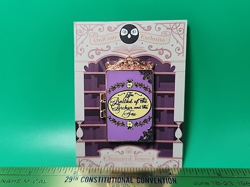 OwlCrate Treasured Tomes #3 Book Pin Once Upon A Broken Heart Series Archer Fox - Picture 2 of 8