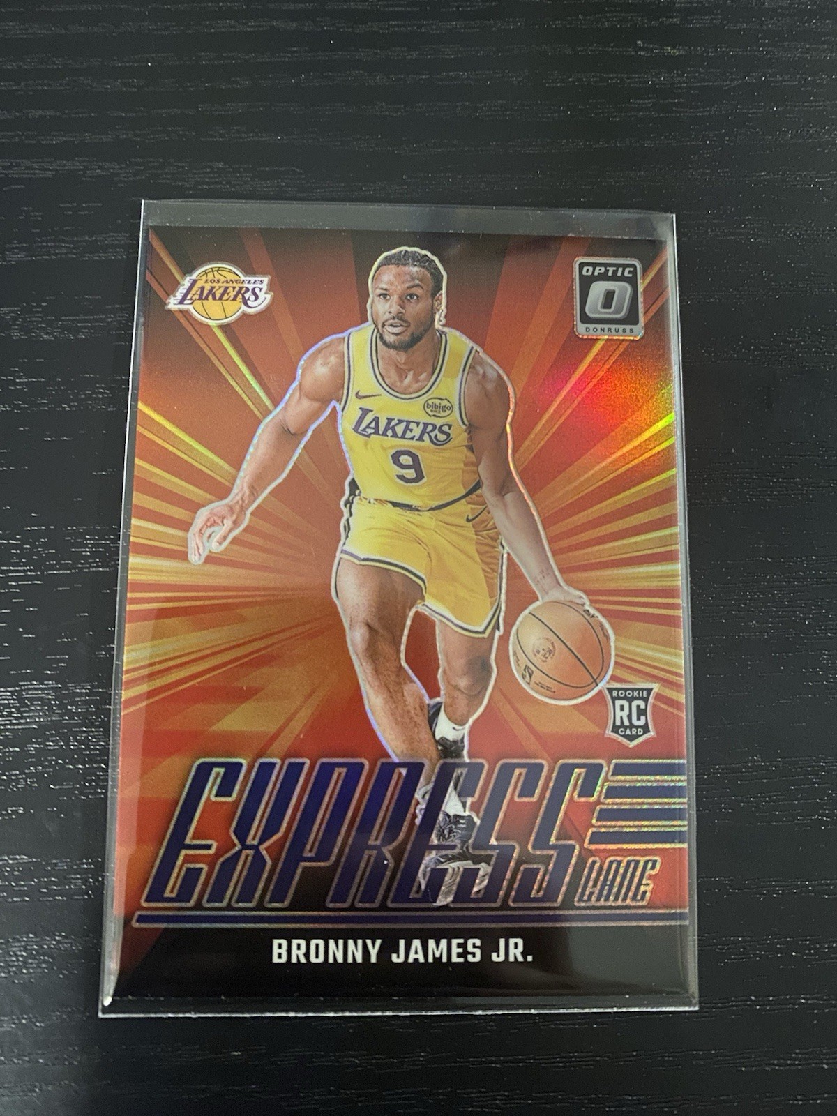 2024-25 Donruss Optic Bronny James Purple Holo Prizm Express Lane