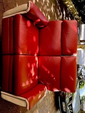 Canapé Château d’Ax 2 places motorisé cuir rouge – excellent état