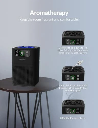 Air Purifier for Home Bedroom,  Air Cleaner with Ambient Light Fragrance Sleep