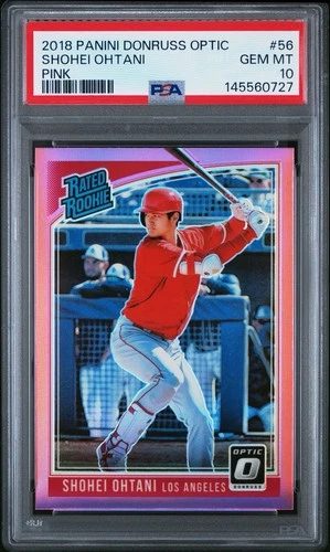 2018 Donruss Optic #56 Shohei Ohtani Batting Pink Rookie RC PSA 10!!🔥🔥