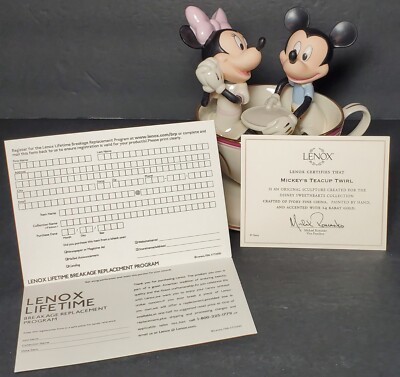 Lenox Walt Disney Showcase Mickey's Teacup Twirl Figurine New