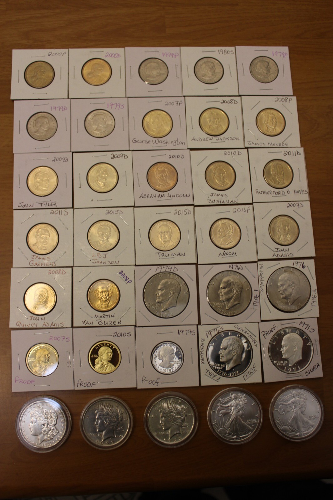 Dollar Coin Collection - Silver - Proof - Uncirculated - Lot of 35