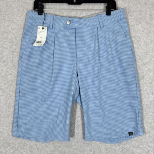 Adidas Shorts Mens 32 Ultimate 365 Golf Blue Green Gingham Check Performance NWT