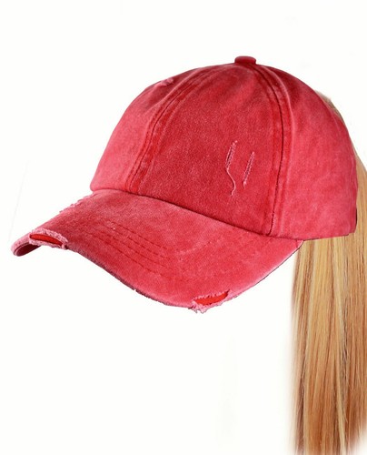 Gorra de béisbol C.C. Escalera ajustable cola de caballo en dificultades lavada cola de caballo - Imagen 33 de 54