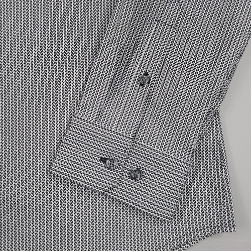 Express Shirt Mens Large Tall LT Black Geometric Classic 1MX Stretch NEW - Imagen 4 de 14