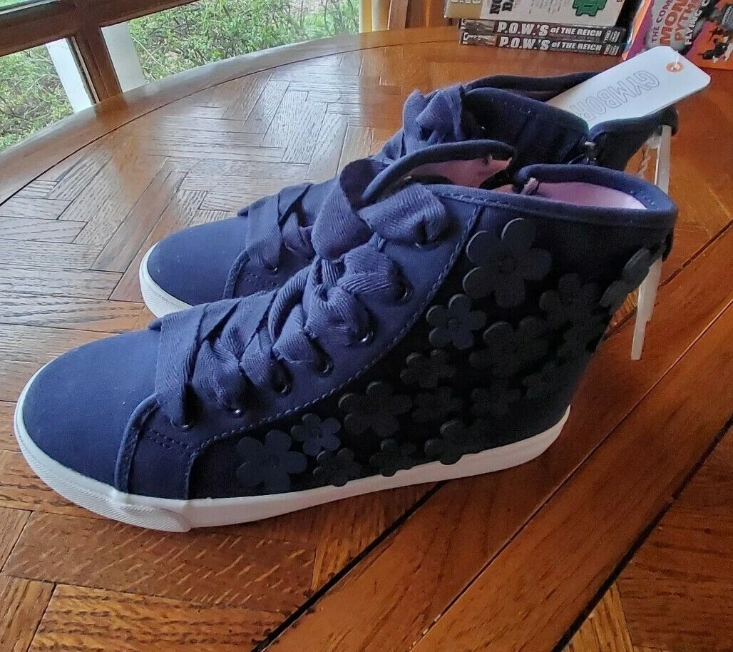 Girls navy blue sneakers hotsell
