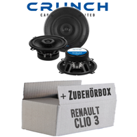 Crunch Lautsprecher FüR Renault Clio 3 Front Heck TüR 2-Wege Koax 13Cm Einbauset